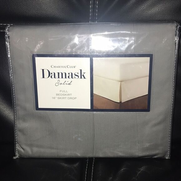 Charter Club Damask Full Size Bedskirt - Picture 3 of 7
